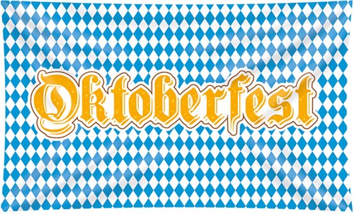 Oktoberfest Vlag Blauw - 150x90cm