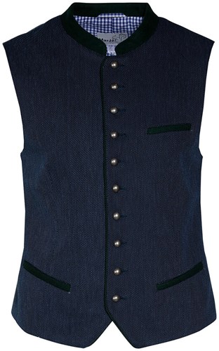 Donkerblauw-Groen Heren Trachtenvest Agonis