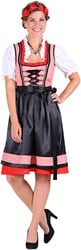Dirndl Hannah Rood/Zwart