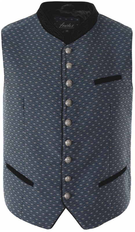 Trachten Vest Lukas Blauw (product)