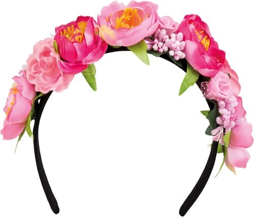 Haarband met Roze Bloemen