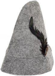 Grijze Bayern Hoed met Veer