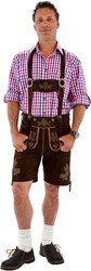Lederhose Heren Geitenleer Kort Bruin 