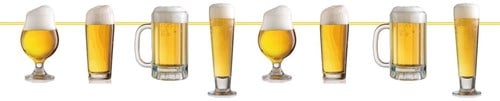 Slinger Bierglazen (10mtr.)