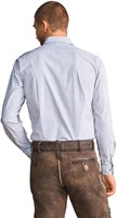 Trachten Overhemd Yannik Blauw - 100% Katoen (achterkant)