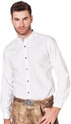 Trachten Overhemd Bierpullen Wit - 100% Katoen