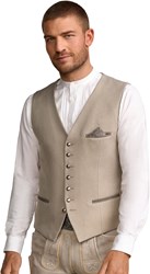 Alrik Tiroler Trachten Vest Beige