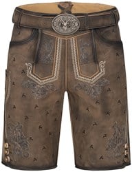  Lederhose Lukas Bruin met Riem (Geitenleer)
