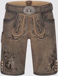Joscha Lederhose Bruin Met Riem
