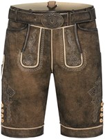 Geitenleer Lederhose Waris Bruin met Riem