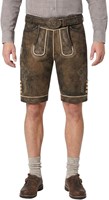 Lederhose Geitenleer Waris Bruin met Riem