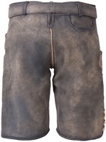 Geitenleer Lederhose Volker Grijs met Riem (achterkant)