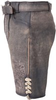 Geitenleer Lederhose Volker Grijs met Riem (links 2)