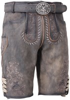 Geitenleer Lederhose Volker Grijs met Riem (rechts 2)