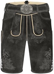 Leren broek voor heren, knieband, klederdrachtlederhose Hopfen