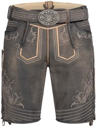 Lederhose Geitenleer Zac Bruin met Riem