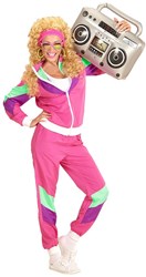 Dames Roze Jaren 80 Trainingspak