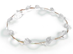 Haarband Bloemen Wit met LED-lampjes