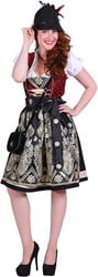 Anna Luxe Rood/Zwart Dirndl