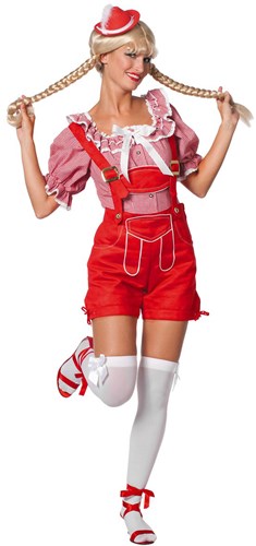 Rood/Witte Dirndl Blouse