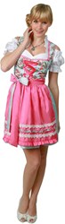 Dames Dirndl Cherie Luxe Lichtblauw/Pink (50cm) 