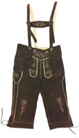 Lange Bruine Lederhose (rundleer)