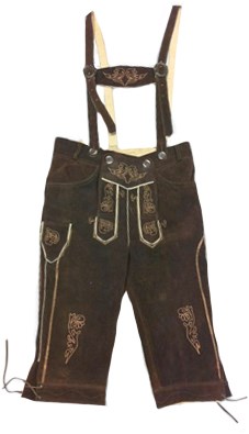 Lange Bruine Lederhose (rundleer)