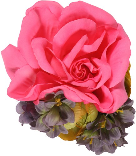 Roze Tiroler Bloemenclip (Luxe)