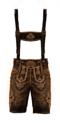 Heren Lederhose Kort Smokey Bruin (Wildleer) 