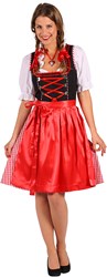 Dirndl Jurk Laura Zwart/Rood
