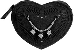 Oktoberfest Tasje Hartje Zwart met Ketting