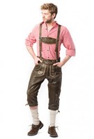 Kniebund Retro Luxe Lederhose (wildleer)   -2