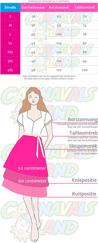 Maattabel Dirndls (9106)