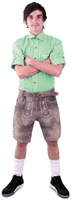Korte Heren Lederhose Runderleer Antiek Bruin