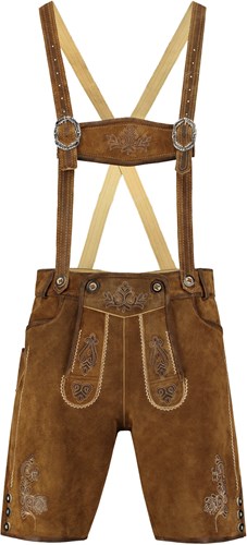 Lederhose Kort Luxe Antiek Bruin Heren (rundleer)