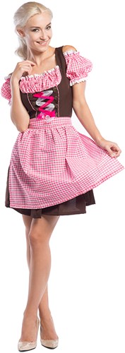 Dirndl Anne-Ruth voor dames (Pink-Bruin)