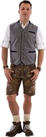 Luxe Lichtgrijze Tiroler Trachten Vest (Wol)