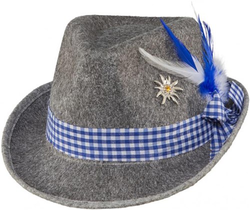 Grijs/Blauw Tiroler Hoed voor dames