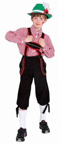 Zwarte Tiroler Broek voor jongens