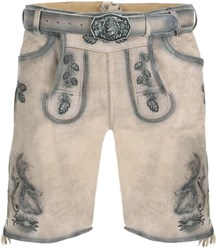 Lederhose Thomas Geitenleer Lichtbruin met Riem