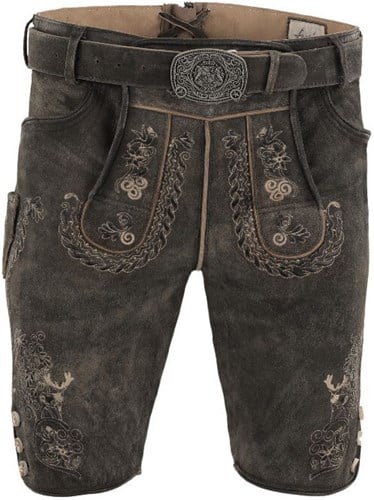 Lederhose Markus Geitenleer Kort met Riem