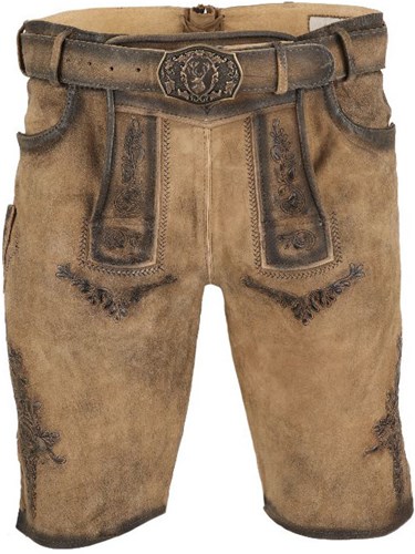 Lederhose Peter Geitenleer Kort met Riem