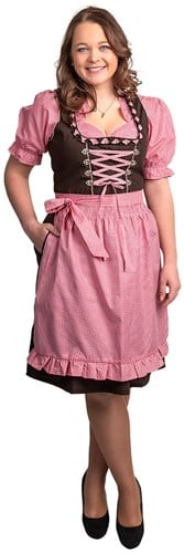 Dirndl Sophie Bruin-Pink voor dames