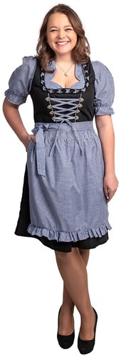 Dirndl Sophie Zwart-Blauw voor dames