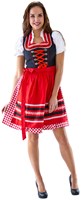 Dirndl Zwart-Rood met Stippen 60cm Luxe 3dlg. (1)