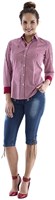 Luxe Tiroler Dames Trachtenblouse Rood/Wit Geruit