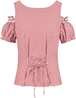 Tiroler Miederblouse Rood-Wit Luxe (achterkant)