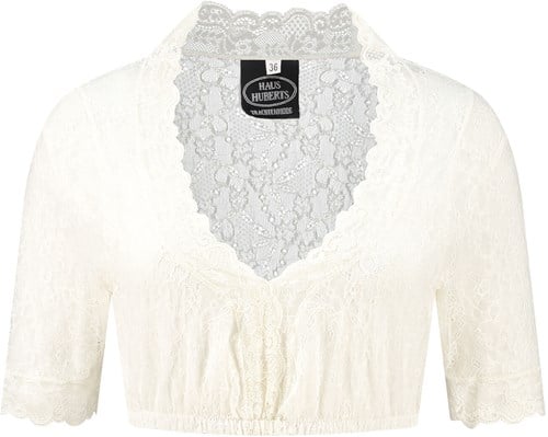 Kanten Dirndlblouse Luxe Creme