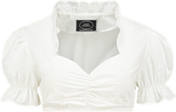 (100% katoen) Dirndlblouse met Ruschekraag