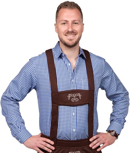 Blauw-Wit Heren Blouse Oktoberfest